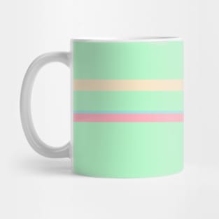 A particular joint of Light Pink, Blue Lagoon, Light Mint and Bisque stripes. Mug